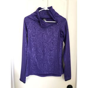 Nike Pro Dri-Fit Long Sleeve Embossed Mock Neck‎ Pullover Purple Women’s Medium